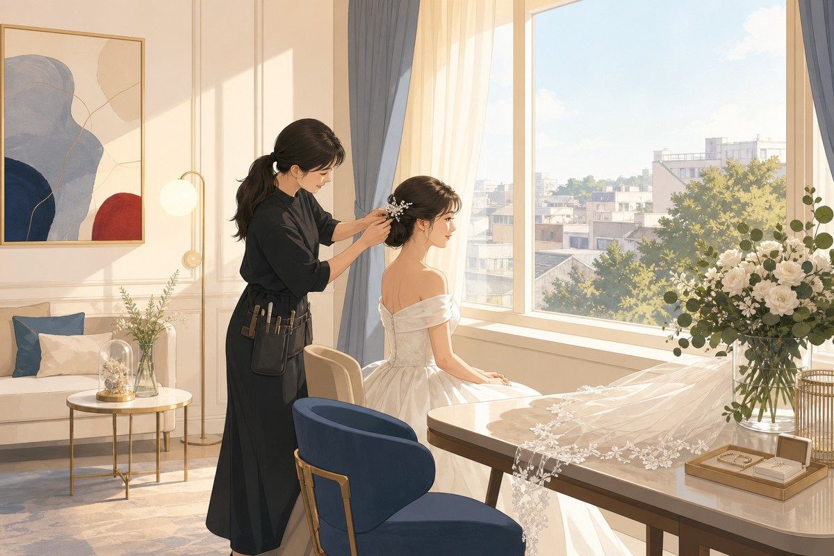 婚禮與婚紗妝髮示意圖