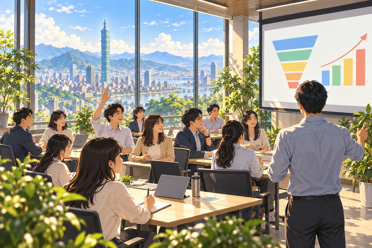企業內訓與演講示意圖