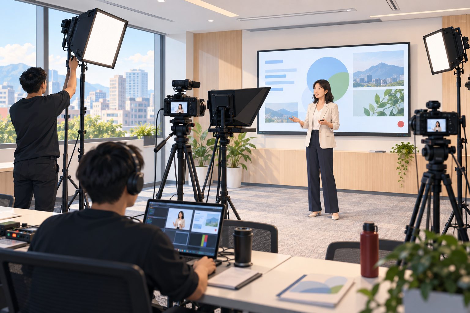 線上課程與教育訓練影片示意圖