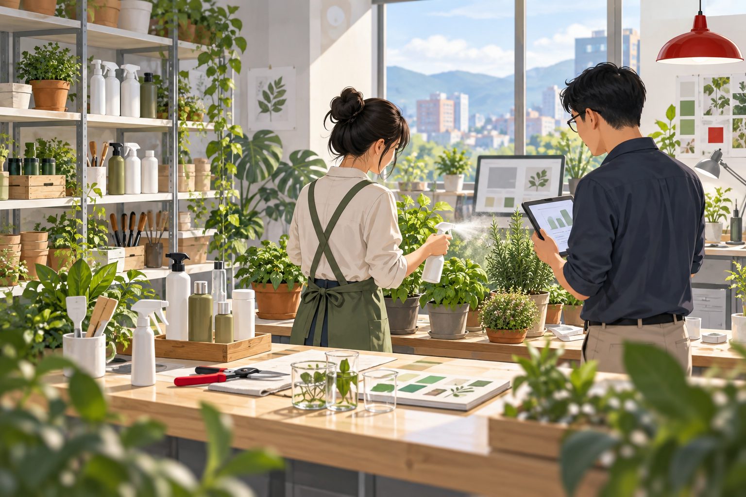 景觀園藝資材開發與經銷示意圖
